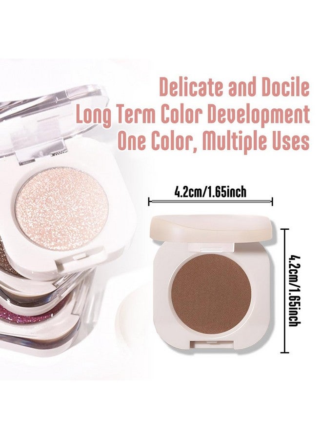 كاكيلا ظلال عيون بنية غير لامعة بلون بني فاتح، ظلال عيون أحادية اللون ذات صبغة عالية ومشرقة، ضعي المكياج بسهولة، بودرة مضغوطة غير لامعة، مكياج عيون يدوم لمدة 24 ساعة، مقاوم للماء، قابل للدمج - Image 2