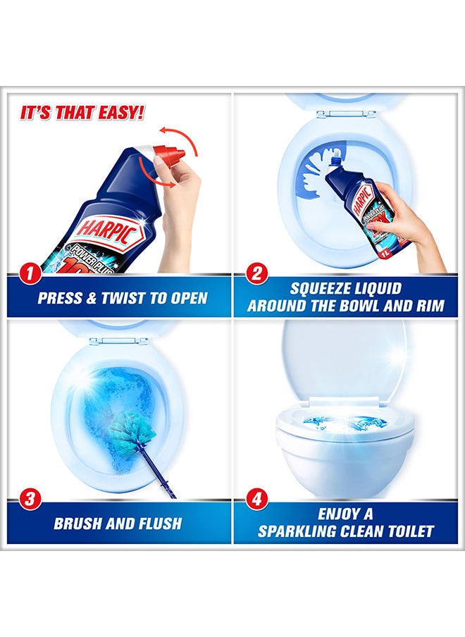 Harpic Power Plus Toilet Cleaner 10X Better Than Bleach Kills 99.9 Percent Germs Fresh Fragrance 1Liters  - Image 4
