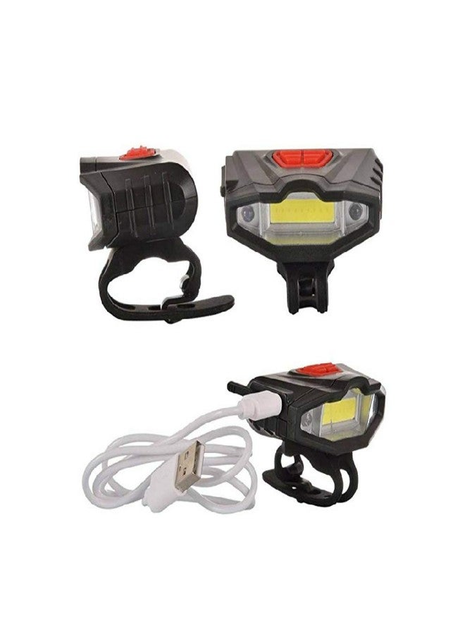 FASTPED ® Bicycle Super Bright COB Headlight | 45 Lumens 3 Mode Flash with Red Warning Indicators (Rechargeable) - Image 3