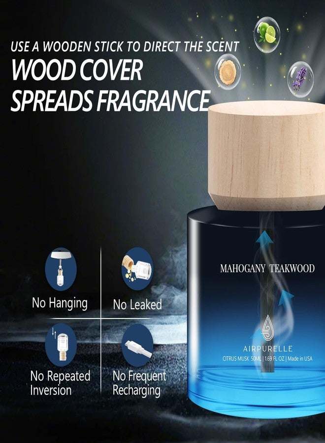 معطر جو للسيارة على شكل كوب - معطر جو طويل الأمد برائحة خشب الماهوجني وخشب الساج، سعة 50 مل، معطرات جو للرجال، صنع في الولايات المتحدة الأمريكية - Image 2