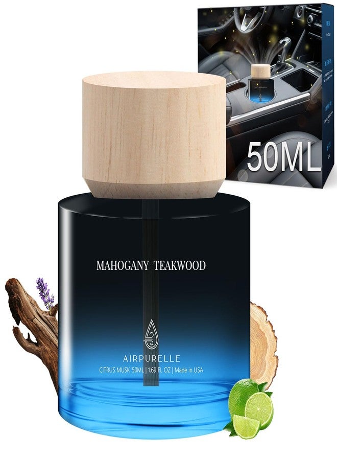 معطر جو للسيارة على شكل كوب - معطر جو طويل الأمد برائحة خشب الماهوجني وخشب الساج، سعة 50 مل، معطرات جو للرجال، صنع في الولايات المتحدة الأمريكية - Image 1