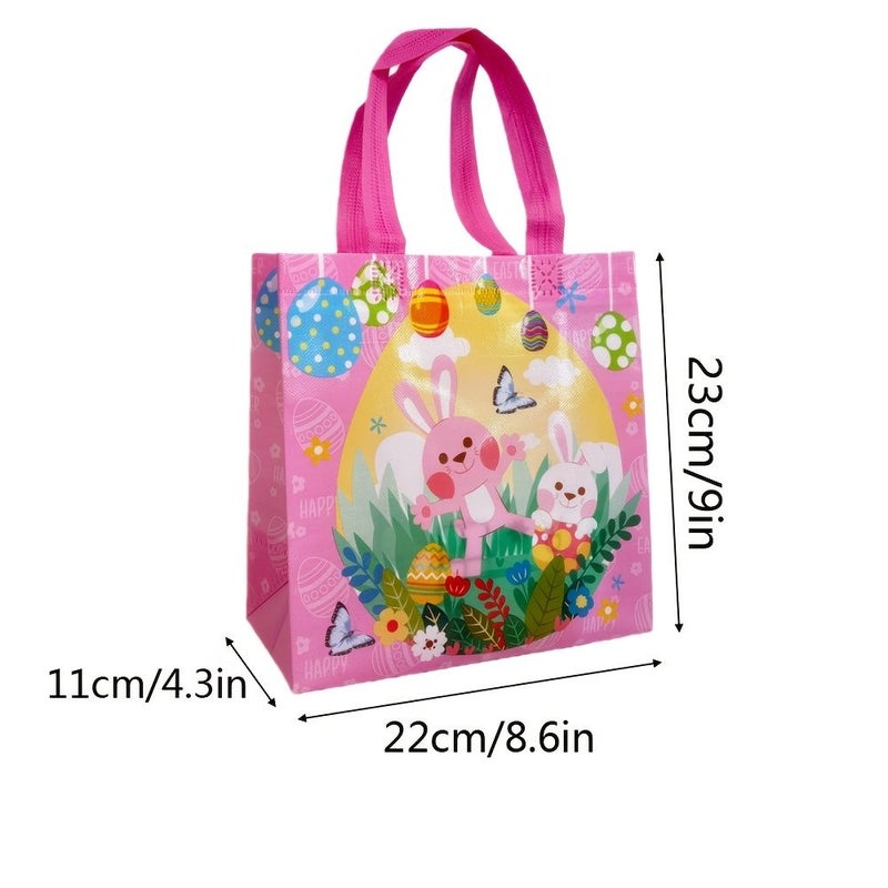 24pcs Easter Gift Tote Bags Cute Rabbit Carrot Element Party Supplies - Image 3