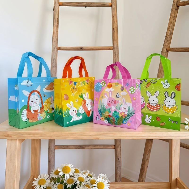 24pcs Easter Gift Tote Bags Cute Rabbit Carrot Element Party Supplies - Image 4