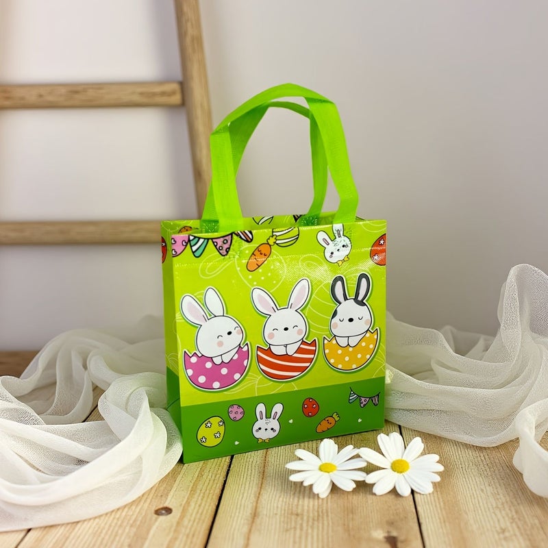 24pcs Easter Gift Tote Bags Cute Rabbit Carrot Element Party Supplies - Image 5