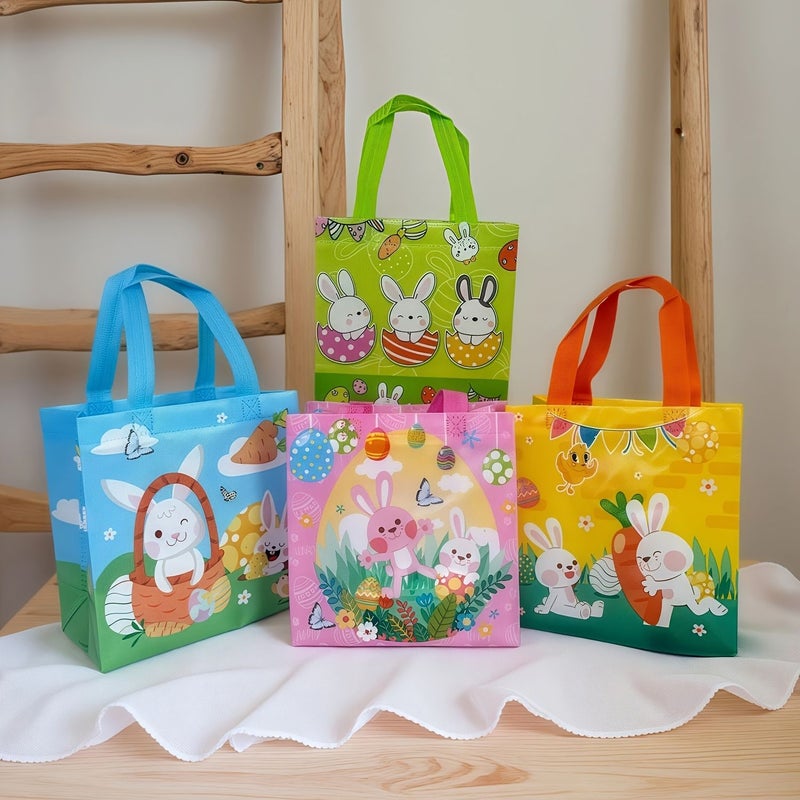 24pcs Easter Gift Tote Bags Cute Rabbit Carrot Element Party Supplies - Image 2