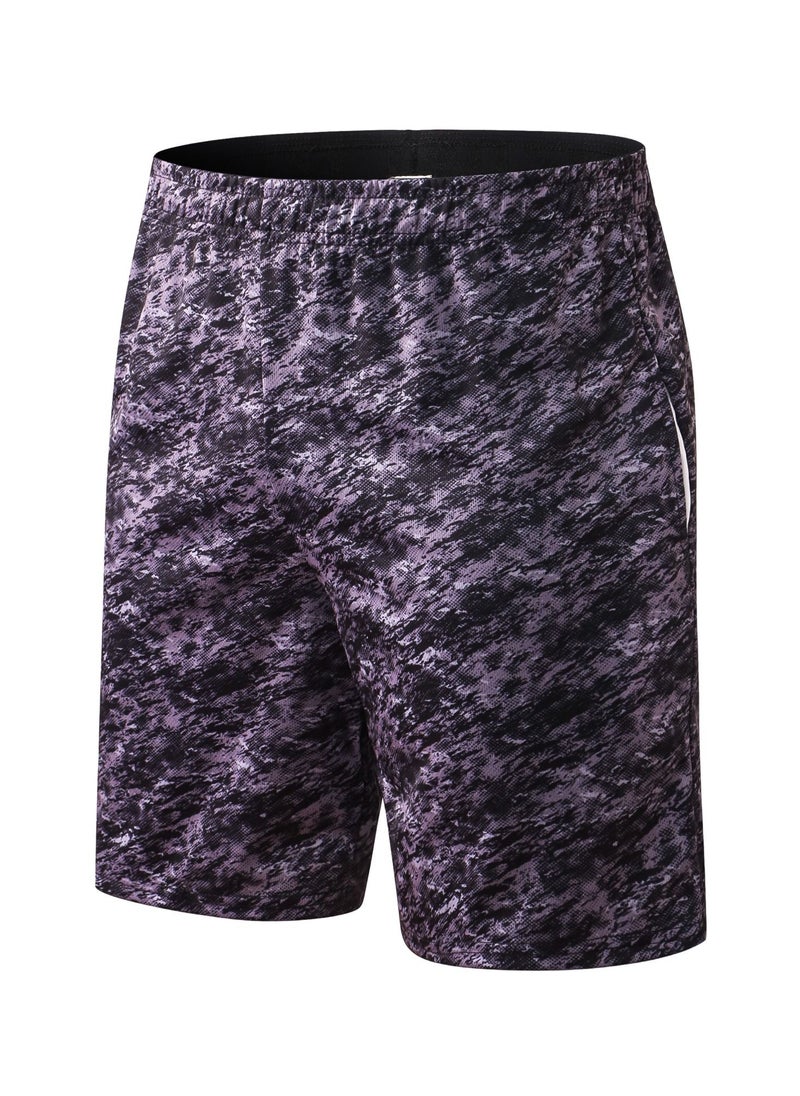 Loquat Men Quick Dry Breathable Elastic Shorts Black  - Image 1