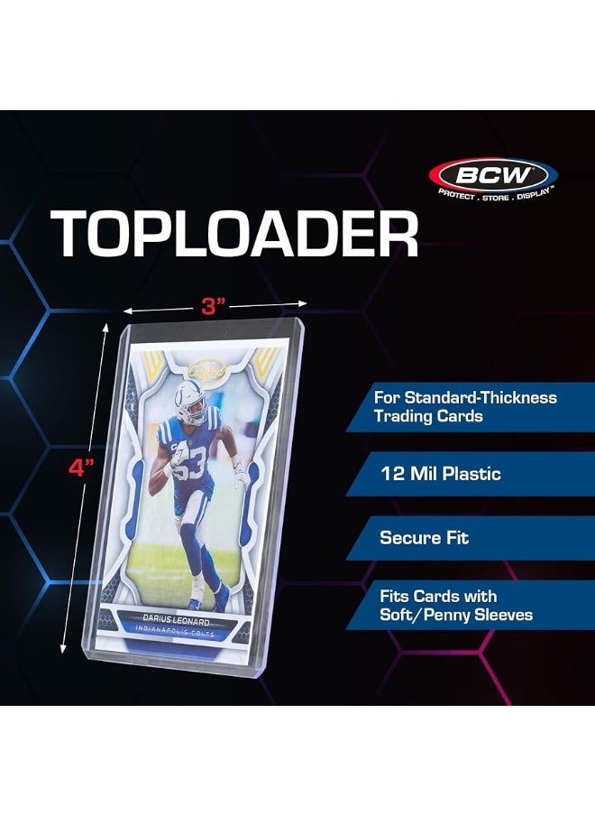 BCW - BCW 3x4 Topload Card Holder - Standard - 25ct | Rigid PVC Trading Card Protection for Baseball Cards, Football Cards, and Trading Cards Like PokÃ©mon and MTG | Holds Cards Up to 20pts - Image 1