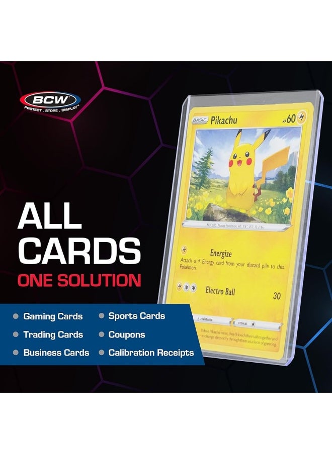 BCW - BCW 3x4 Topload Card Holder - Standard - 25ct | Rigid PVC Trading Card Protection for Baseball Cards, Football Cards, and Trading Cards Like PokÃ©mon and MTG | Holds Cards Up to 20pts - Image 1