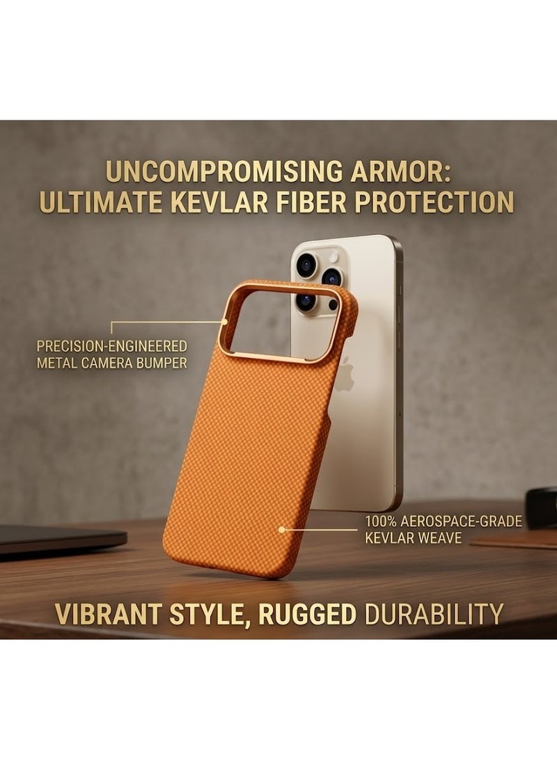iPhone 17 Kevlar Design Magsafe Carbon Fiber Ultra-Slim Case for x Heavy Duty Military-Grade Aramid Fiber Protection Shell Cover - Image 3
