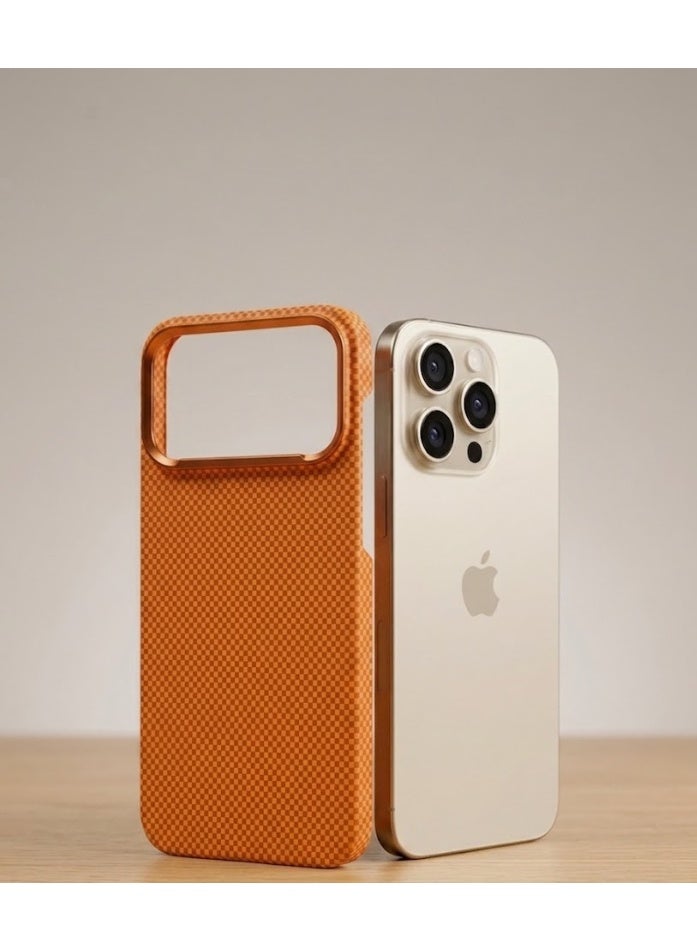 iPhone 17 Kevlar Design Magsafe Carbon Fiber Ultra-Slim Case for x Heavy Duty Military-Grade Aramid Fiber Protection Shell Cover - Image 4