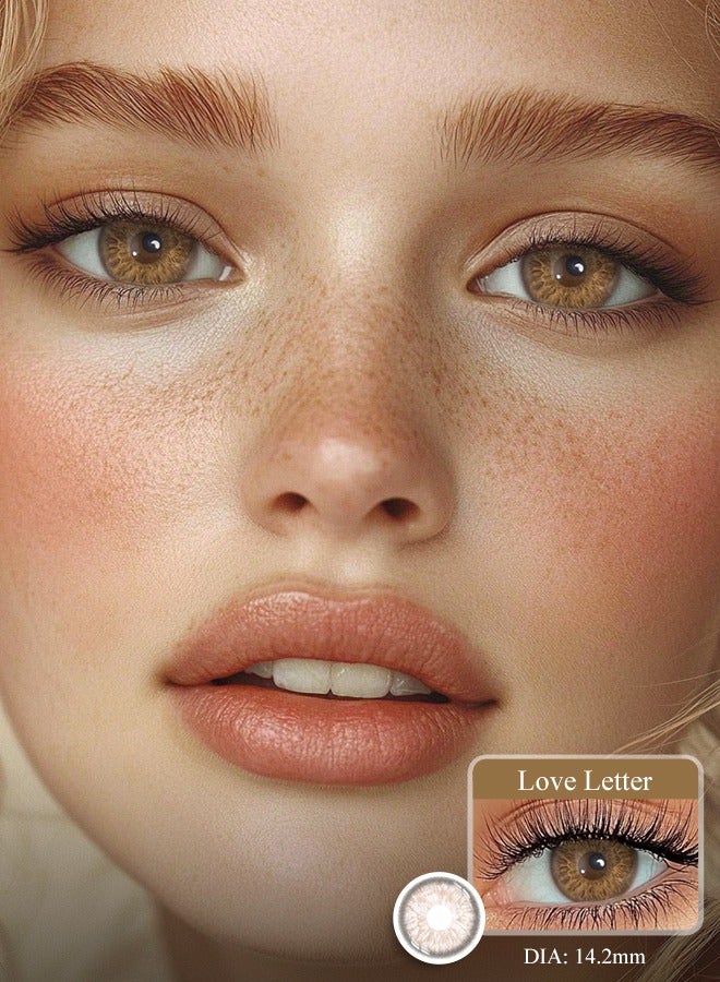 سيدة جديدة عدسات لاصقة ملونة بنية من فريش ليدي للاستخدام السنوي - Image 1