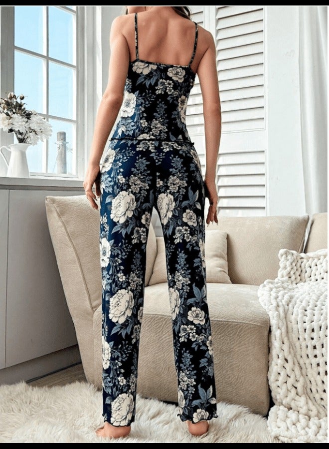 Shein Pati Paints Floral Print Cami Top & Pants PJ Set  - Image 2