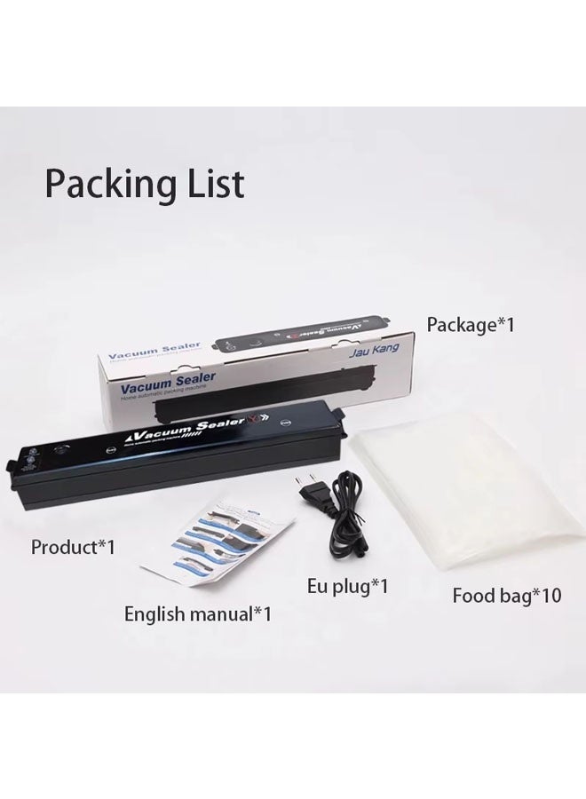 Vacuum Sealer Machine Food Vacuum Sealer Machine Home Vacuum Food Sealer Compact Food Extraction Vacuum Machine Push-Button Type Food Vacuum Machine Wet And Dry Universal With 10 Vacuum Seal Bags  - Image 4