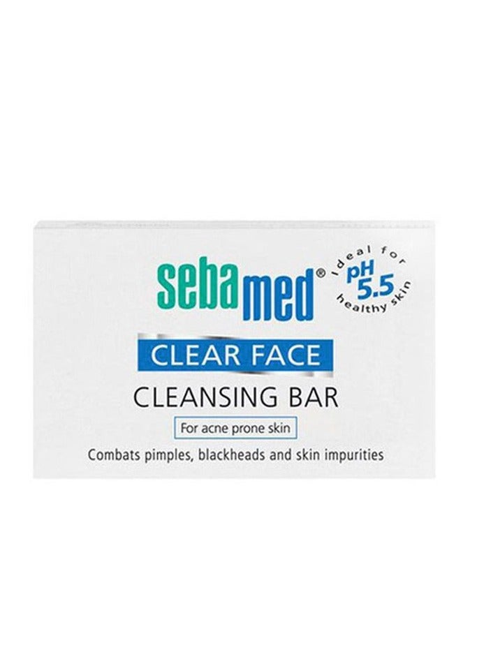 Sebamed Clear Face Cleansing Soap Bar For Acne Prone Skin Blackheads and Skin Impurities pH 5.5 150gram - Image 1