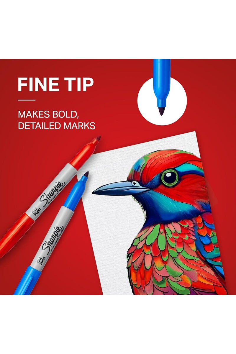 Sharpie Permanent Markers | Fine Point | Fun Colours | 4 Count - Image 5