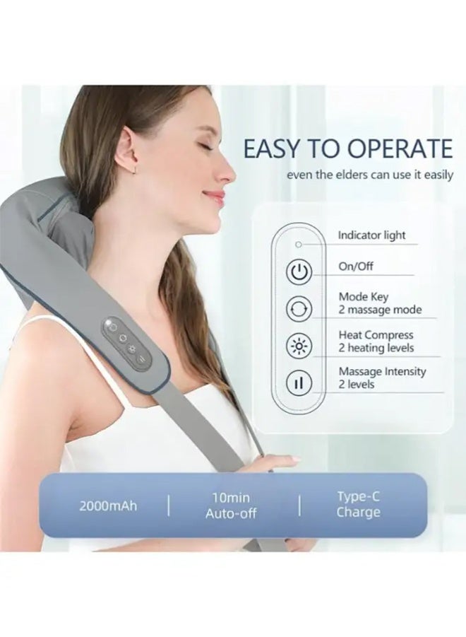 Shiatsu Neck & Shoulder Massager with Heat – Deep Tissue 3D Kneading Back & Neck Pain Relief, Muscle Relaxation for Home, Office & Travel - Image 2