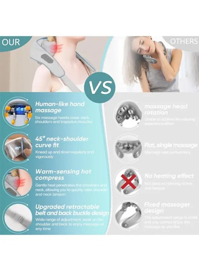 Shiatsu Neck & Shoulder Massager with Heat – Deep Tissue 3D Kneading Back & Neck Pain Relief, Muscle Relaxation for Home, Office & Travel - Image 5