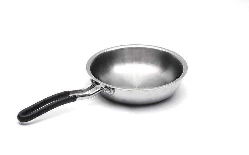 Wekitch مقلاة ويكيتش ثلاثية الفولاذ المقاوم للصدأ مع غطاء متوافقة مع موقد الغاز induction سعة 21 لتر تشطيب مرآة سهلة التنظيف جاهزة للموقد induction والغاز - Image 5