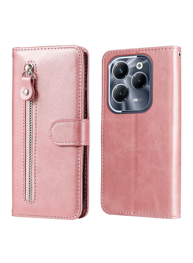 erorex Case For Infinix Hot 40 / Hot 40 Pro Fashion Calf Texture Zipper Leather Phone Case - Image 1