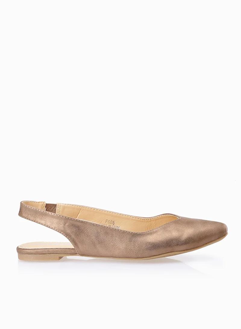 Velvet Fox Sling Back Pointy Toe Ballerina