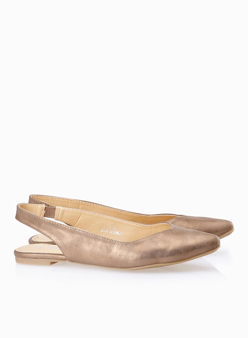 Velvet Fox Sling Back Pointy Toe Ballerina