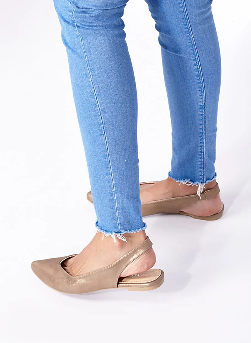 Velvet Fox Sling Back Pointy Toe Ballerina
