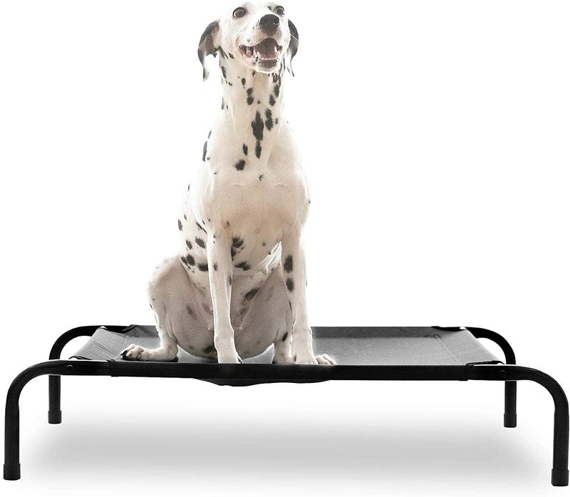 KOZI PET Elevated Fabric Dog Bed Outdoor Indoor Dog Cot, Raised Dog Beds (Large, Black) - Image 5