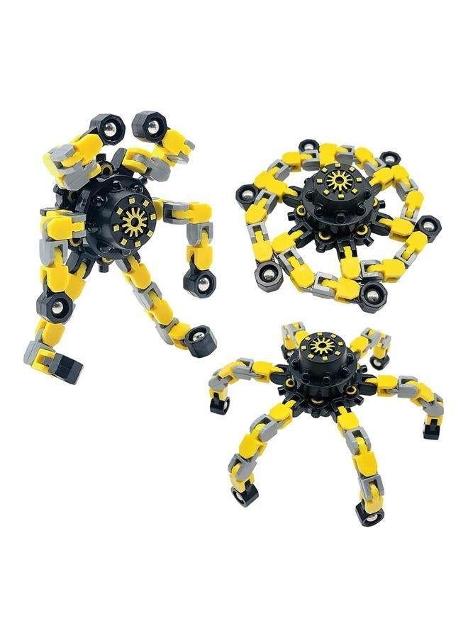 Robot Chain Transformable Fingertip Spinning Toy 7x7x1.4cm -Assorted Colors - Image 4