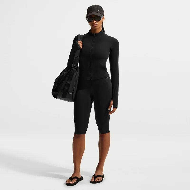 Nike Black Women's Zenvy Dri-FIT Full-Zip Training Top for Women | Best Price UAE