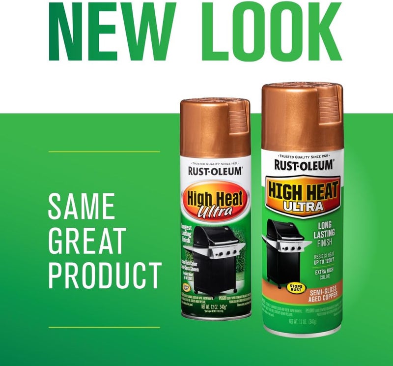 Rust-Oleum High Heat Ultra Enamel Spray, Aged Copper, 12-Oz - Image 2
