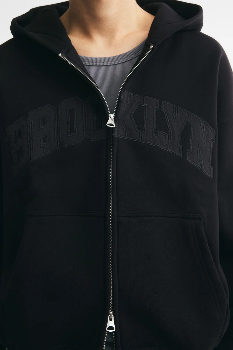 H&M  Relaxed Fit Printed zip-through hoodie for Men | Best Price UAE