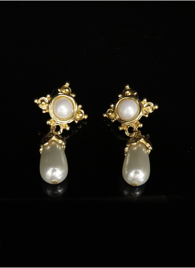 LILLY ALL MY LOVE - S925 White Gold-Plated Retro Palace Style Drop-Shaped Pearl Inlaid With Zircon Fashion Women's Earrings, Dinner Party Evening Dress Matching - Image 1