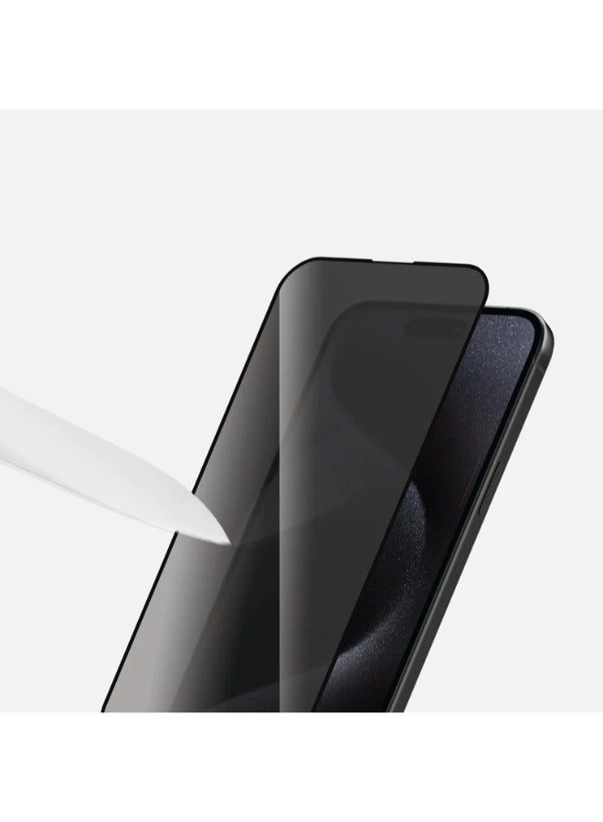 اس-توب واقي شاشة نانو مضاد للتجسس لـ آيفون 15 (iPhone 15) لحماية الخصوصية (لقافة)  من S-TOP, حماية قصوى للشاشة من الخدوش والكسر - Image 5