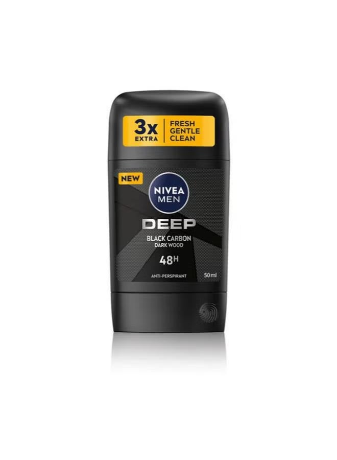 NIVEA MEN Men Deep Black Carbon 48H Deo Stick 50ml