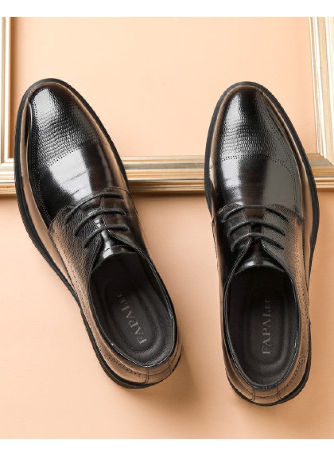 Fapai Men's Leather Shoes New Derby Shoes British Style Formal Business Shoes Men's Genuine Leather Breathable Men's Leather Shoes - Image 1