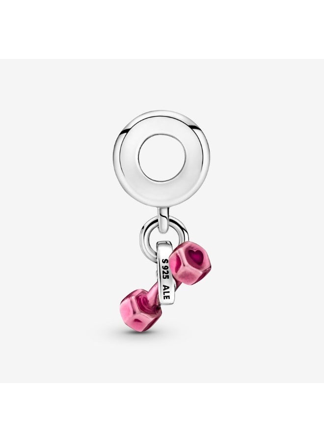 DORA pink dumbbell necklace - Image 3