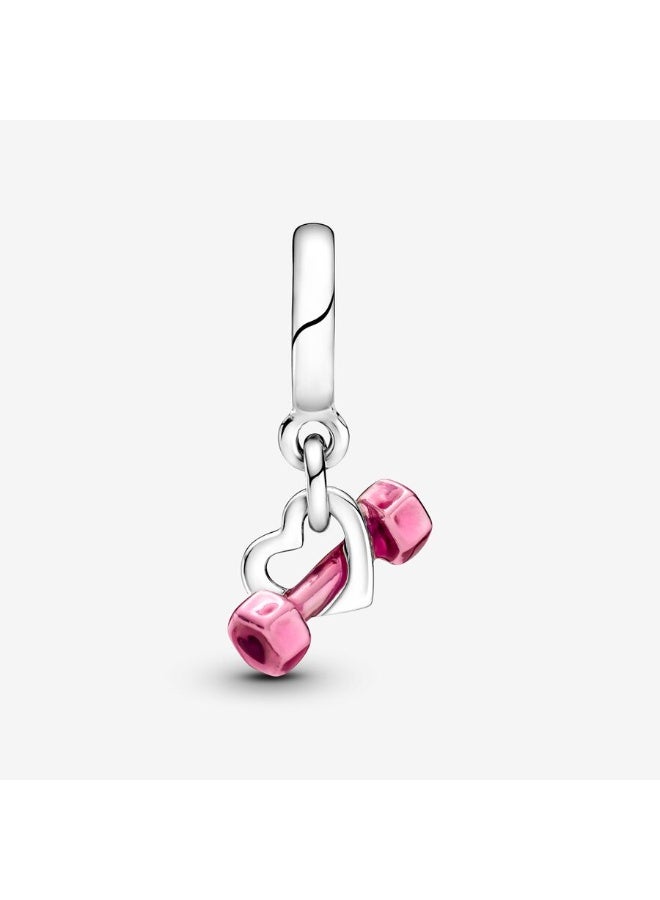 DORA pink dumbbell necklace - Image 4