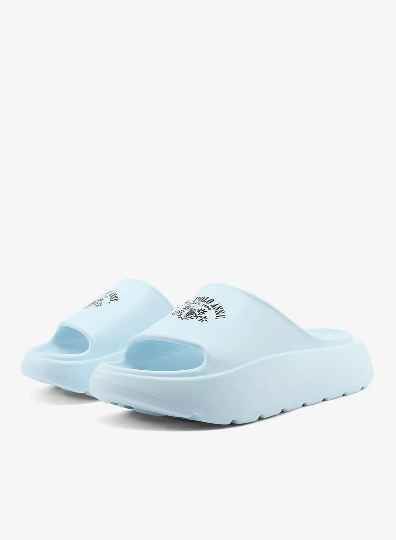 U.S. Polo Assn. blue Women's Light Blue Slides - Stylish Perfect for Casual Outfit for Women | Best Price UAE