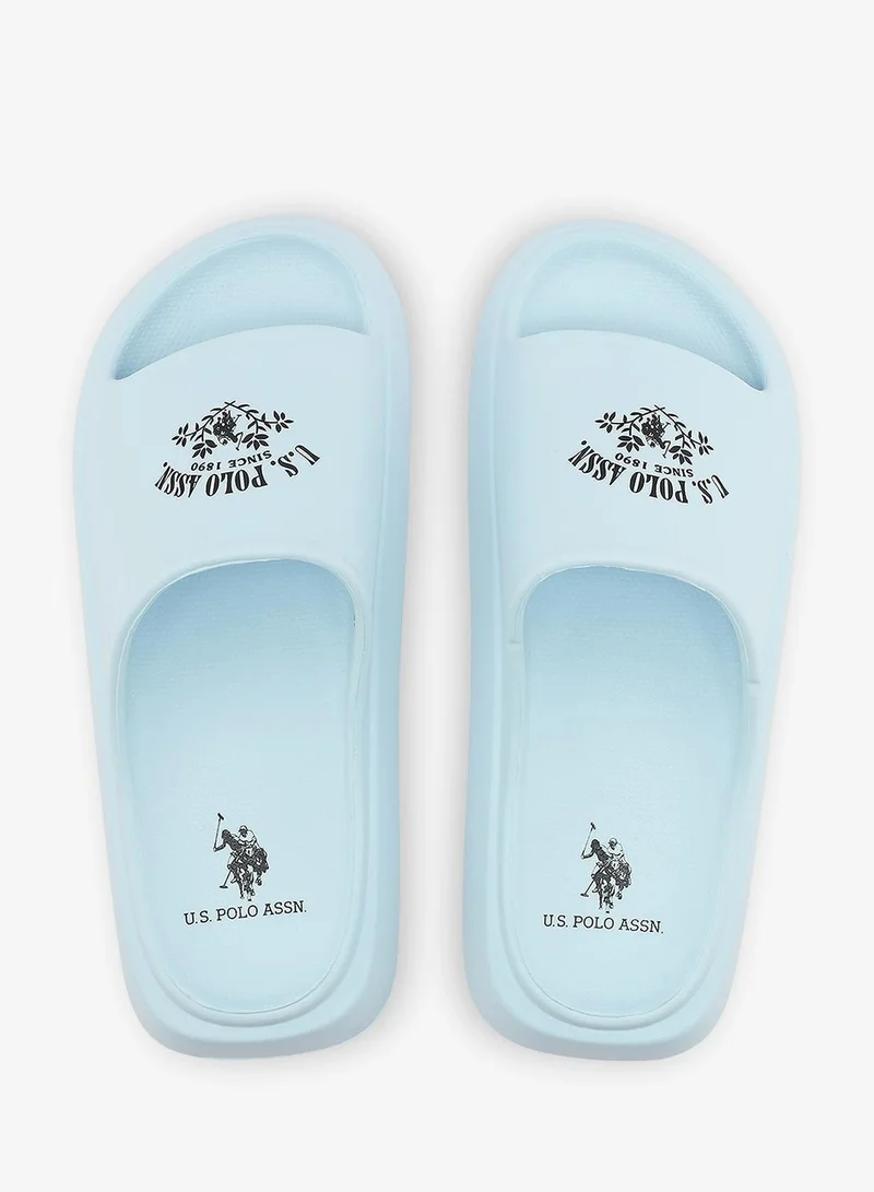 U.S. Polo Assn. blue Women's Light Blue Slides - Stylish Perfect for Casual Outfit for Women | Best Price UAE