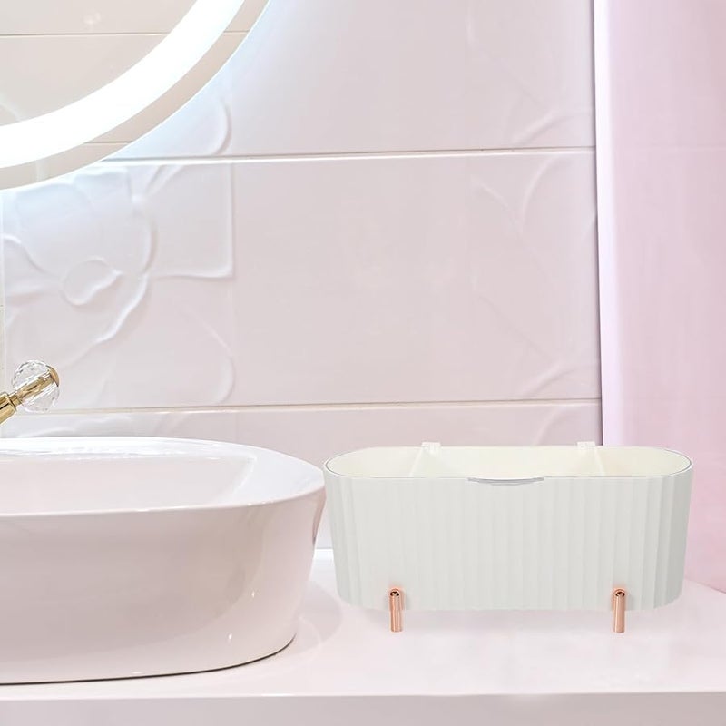 صندوق منظم إسفنج المكياج الأبيض المحمول لحامل تخزين مستحضرات التجميل المضاد للغبار للسفر - Image 3