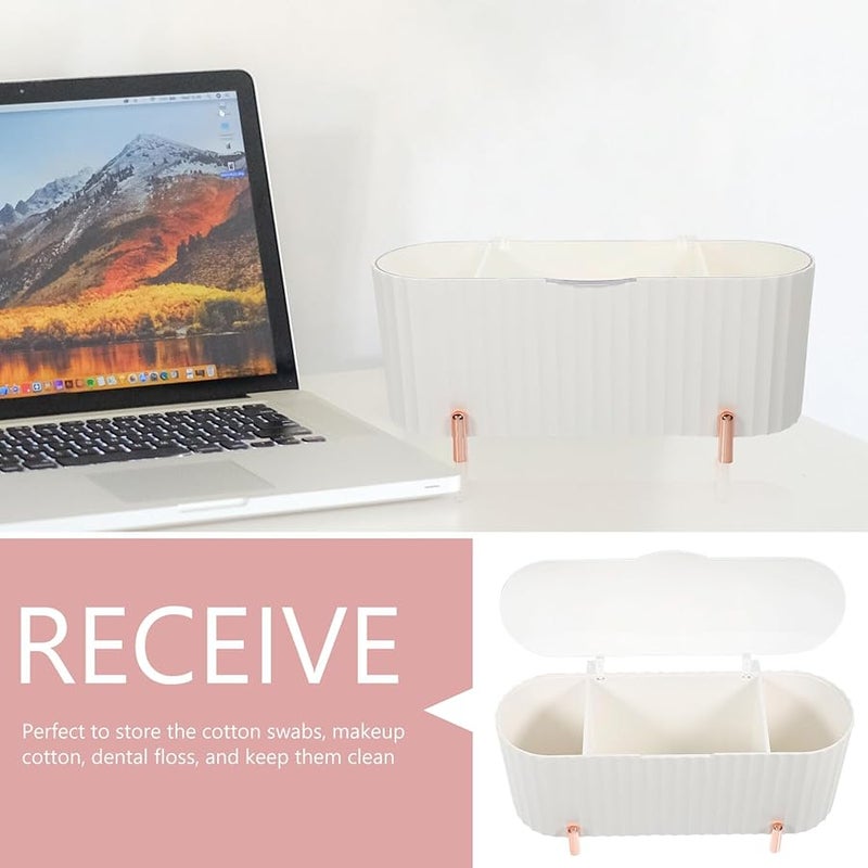 صندوق منظم إسفنج المكياج الأبيض المحمول لحامل تخزين مستحضرات التجميل المضاد للغبار للسفر - Image 5