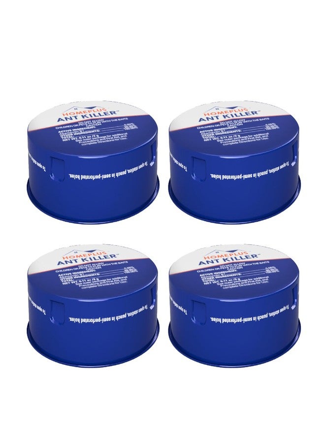 Home Plus Homeplus Ant Bait Traps, Outdoor & Indoor Ant Killer, 4 Metal Stations with 4 Food-Based Attractants, Child-Resistant Design, Formulated with Abamectin B1, Ready-to-Use Bait Station - Image 2
