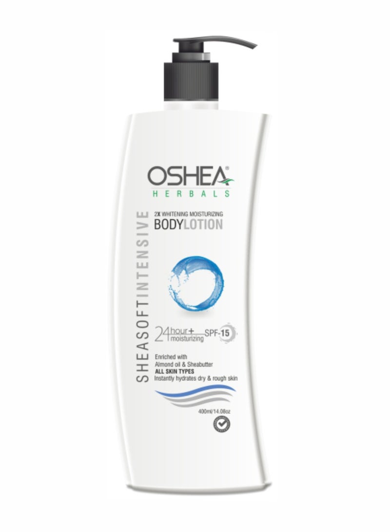 OSHEA Herbals 2x Whitening Body Lotion SPF 15 400 ml - Image 1