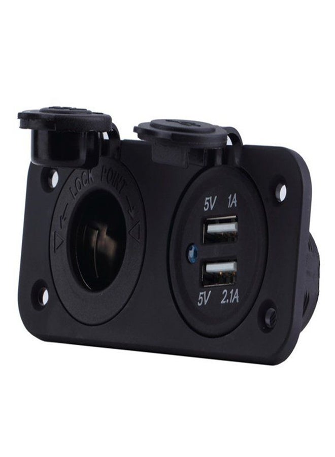 2 USB Adapter Charger Black - Image 5