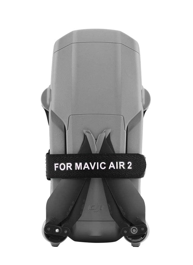 KASTWAVE - Drone Accessories, KASTWAVE 2pcs Universal Propeller Stabilizers Fixing Strap Propeller Protection Soft Silicone Blade Holder Protector Applicable for Mavic Air 2 Drone Accessories (Black) - Image 1