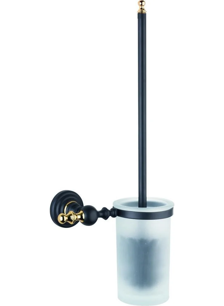 Saray Banyo Saray Bathroom Artemis Black Gold Toilet Brush
