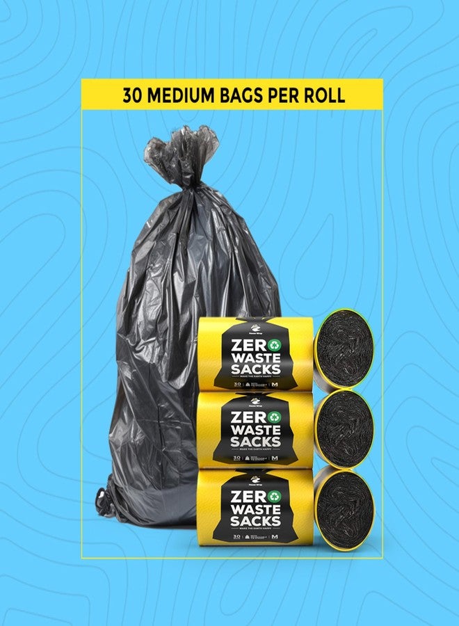 House Wrap Medium Garbage Bags 180 Pieces | 19 x 21 Inches | Black | 7-8 Kg Capacity | Eco-Friendly & Leak Proof | Ideal for Home, Office & Pet Use - Image 2