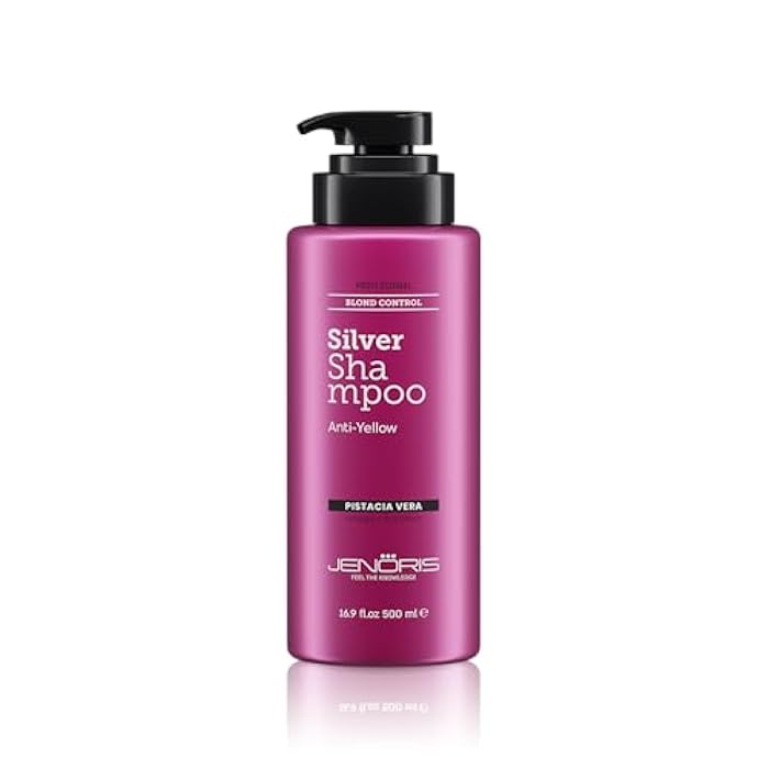 Jenoris Silver Purple Shampoo For Blonde, Silver, Gray & Lightened Hair – Neutralizes Yellow & Brassy Tones – Enriched with Natural Oils, Paraben & SLS Free, Salon Professional, 16.9 Fl Oz - Image 1