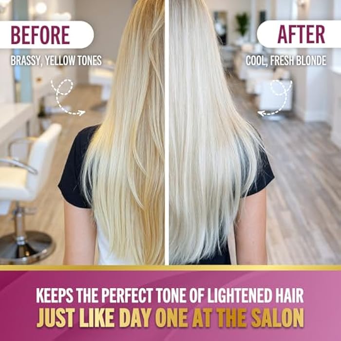 Jenoris Silver Purple Shampoo For Blonde, Silver, Gray & Lightened Hair – Neutralizes Yellow & Brassy Tones – Enriched with Natural Oils, Paraben & SLS Free, Salon Professional, 16.9 Fl Oz - Image 5