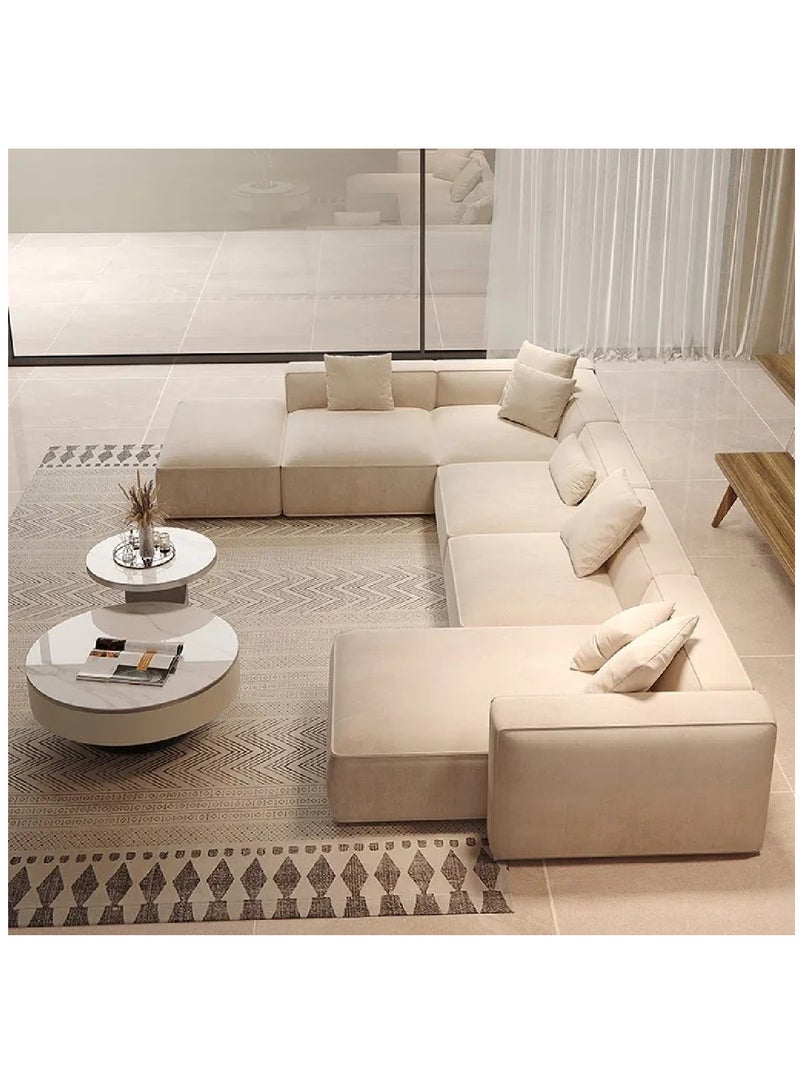 Comfynest U Shape Sofa for a Modern Lounge and Cozy Corner Water Proof Fabric With Free Fabric Cleaner  - Image 2